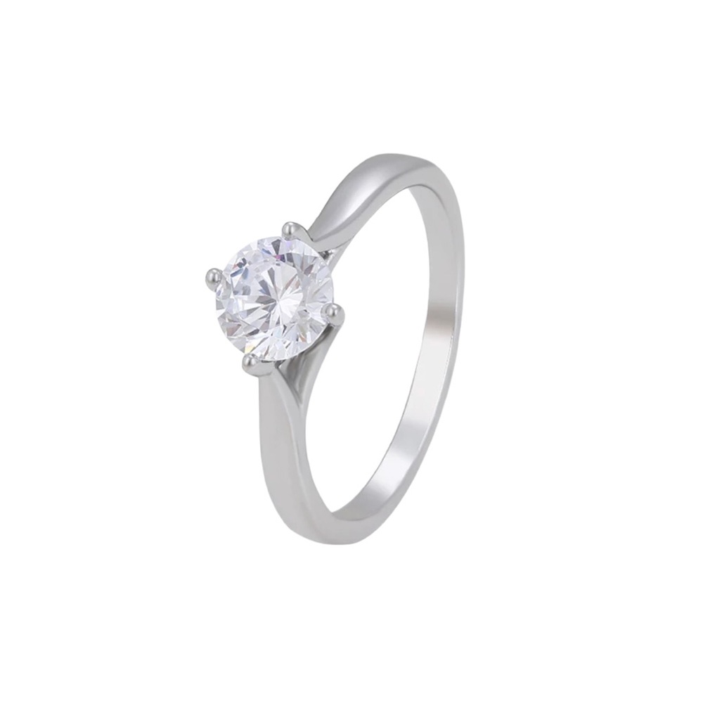 Solitaire Ring - White Rhodium - Picture 4 of 7